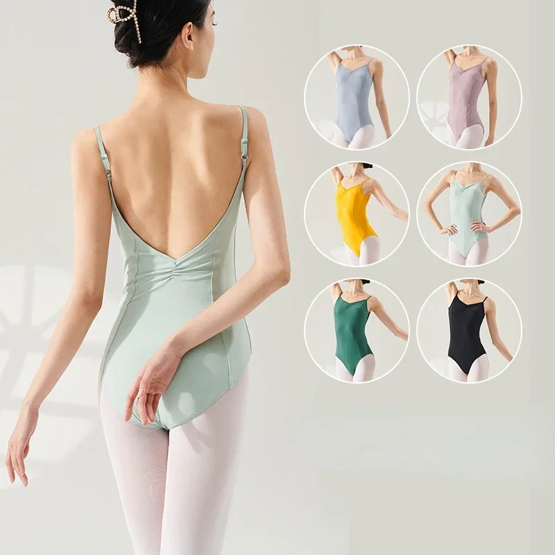 Vestido de baile para mujer adulta, traje de gimnasia ajustado, Traje de ballet, traje de baño, traje de práctica y actuación