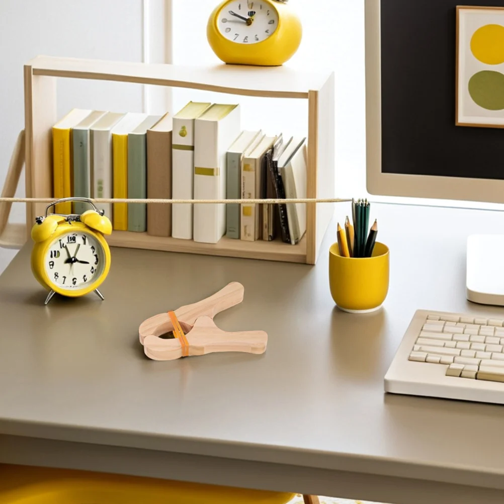 

5pcs Wooden Play Clips Natural Wood Building Clips For Montessori Blanket Fort Construction Clip Game Mat Holder Building