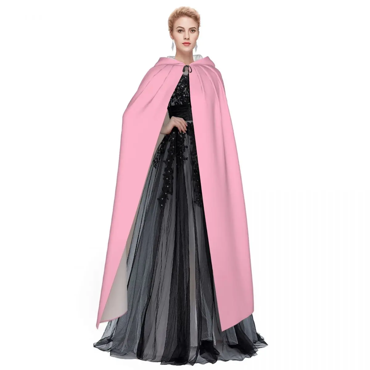 Candy Candy Anime Manga Long Hooded Cloak Witch Medieval Costume Cosplay Cape HalloweenVampire Adult Unisex - view 4