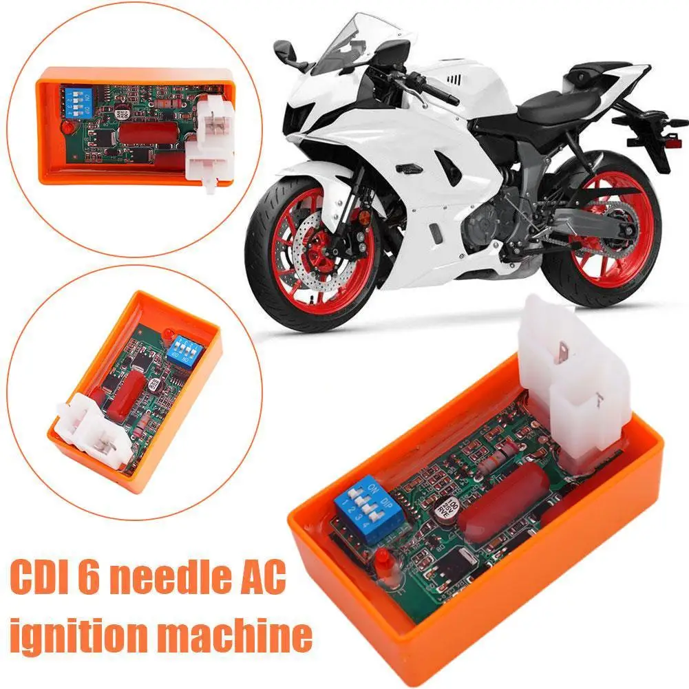 6 Pin AC CDI Racing Motorcycle Lgnition With DIP Switch For FT150 RX150 ML125 CGL125 FT125 RX125 Speed Limit 4000-12000RPM