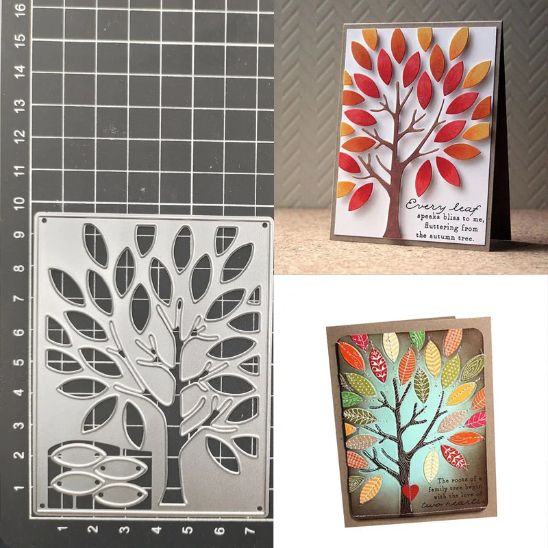 

Tree Metal Cutting Dies Stencil Scrapbook Diy Album Stamp Paper Card Embossing Decor Craft Knife Mould