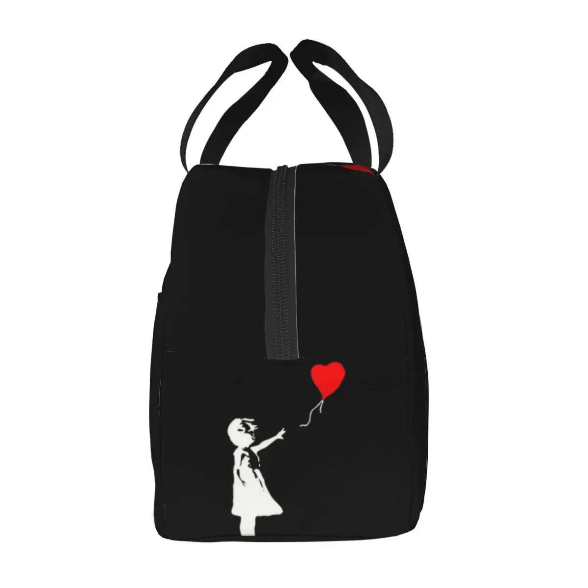 Banksy Balloon Girl Print Thermal Insulated Lunch Bag Women Kids Portable Lunch Box for Work School Travel Picnic Food Tote Bags