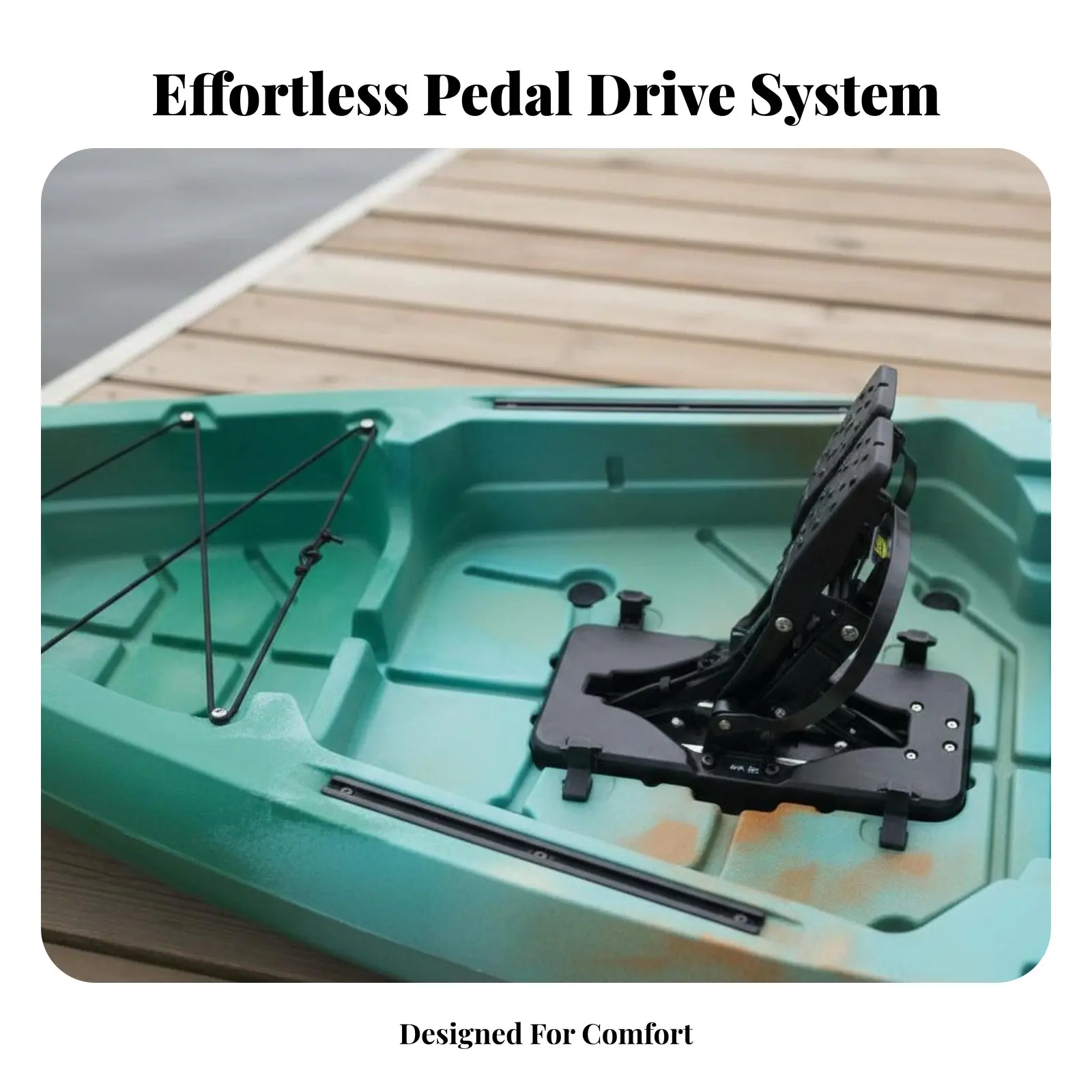 Pedal Drive Fishing Boat Foldable Inflatable Fishing Kayak Inflatable Pedal Kayak Wear-Resistant Single Person Adaptable Boat view 4