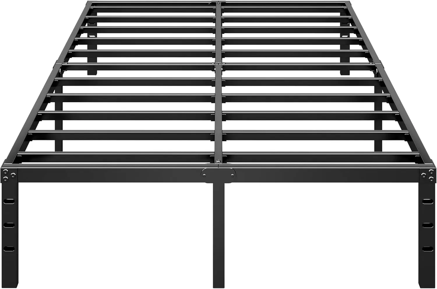 

18 Inch Metal Platform Bed Frame Queen Size, No Box Spring Needed, Heavy Duty Support, Easy Assembly, Black