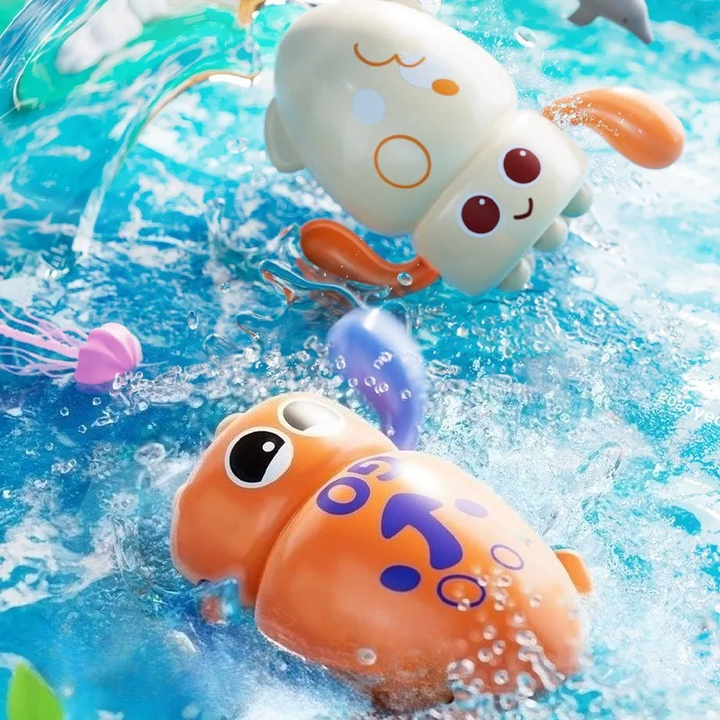 

Children's bath toys baby wind-up clockwork water play octopus boys girls baby bath room toys