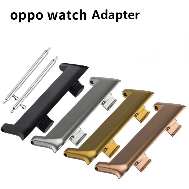 2pcs Stainless steel Adapter For OPPO watch 1 2 3 pro Smartwatch OPPO 41mm 42mm 46mm Metal Connector watch band accessories