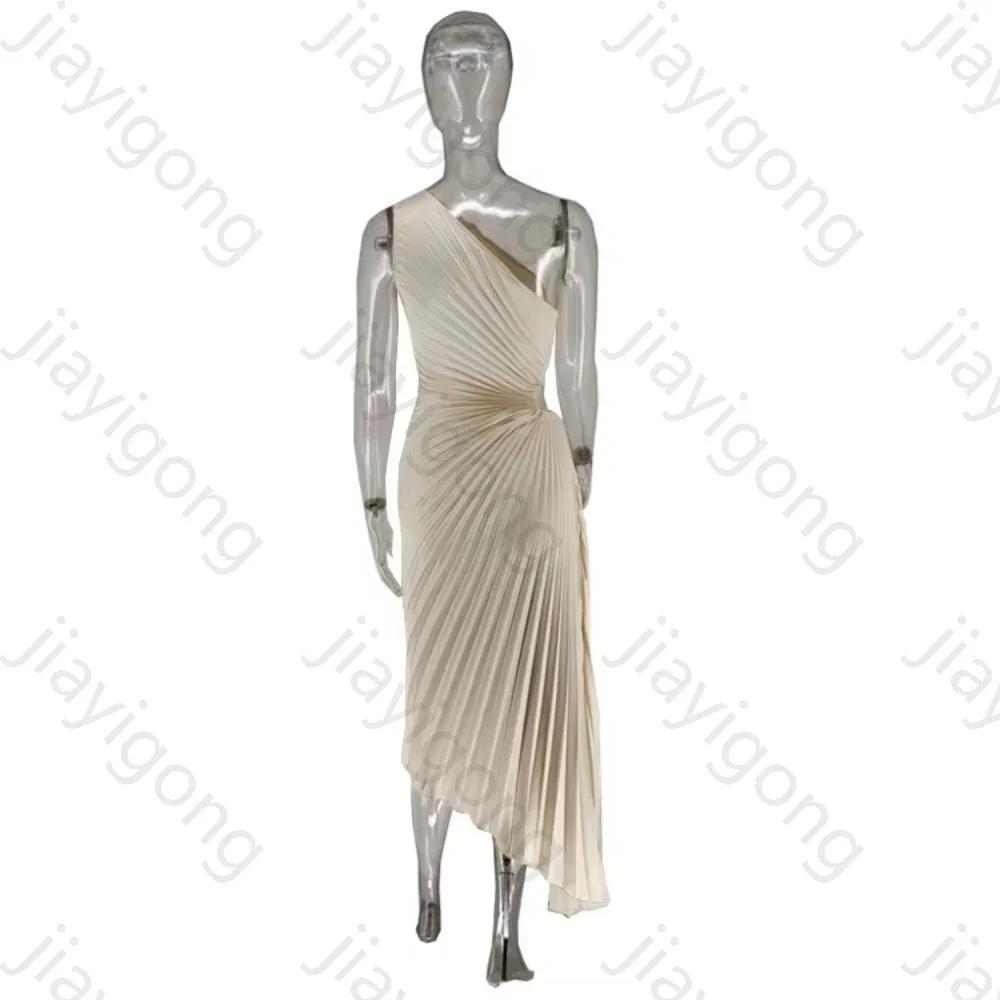 فساتين سهرة بكتف واحد مطوي بدون ظهر أنيقة غير منتظمة فستان المشاهير رائع عالي الجودة للحفلات الراقصة مخصص #4