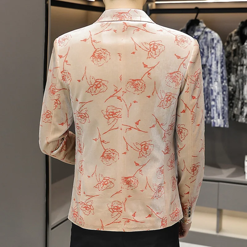 2024 Spring Long-sleeved Small Suit Fashion and Handsome Korean Version Slim Handsome Youth Fashion Casual All-match Trend Coat