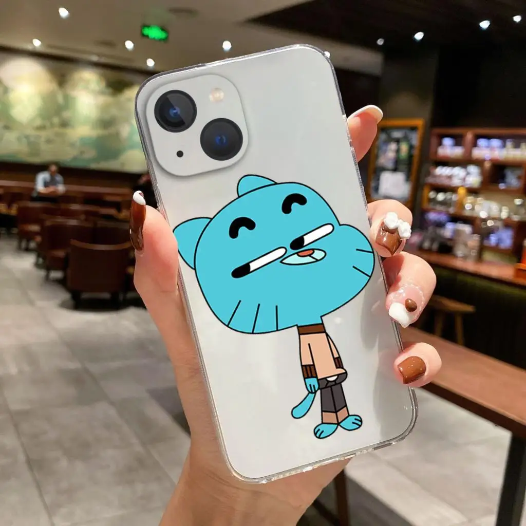 Capa de telefone Gumball-Gumball, capa macia de silicone em TPU, iPhone 11, 12, 13, 14 Pro Max, X, XR, XS Max, 8, 14 Plus, 13Mini