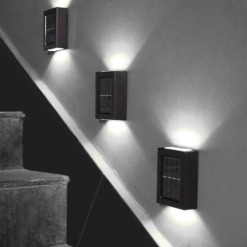 LED الشمسية ضوء الشرفة في الهواء الطلق مسار مصباح مقاوم للماء سياج الشمعدان مصباح حديقة فيلا فناء بارك الإضاءة حلية
