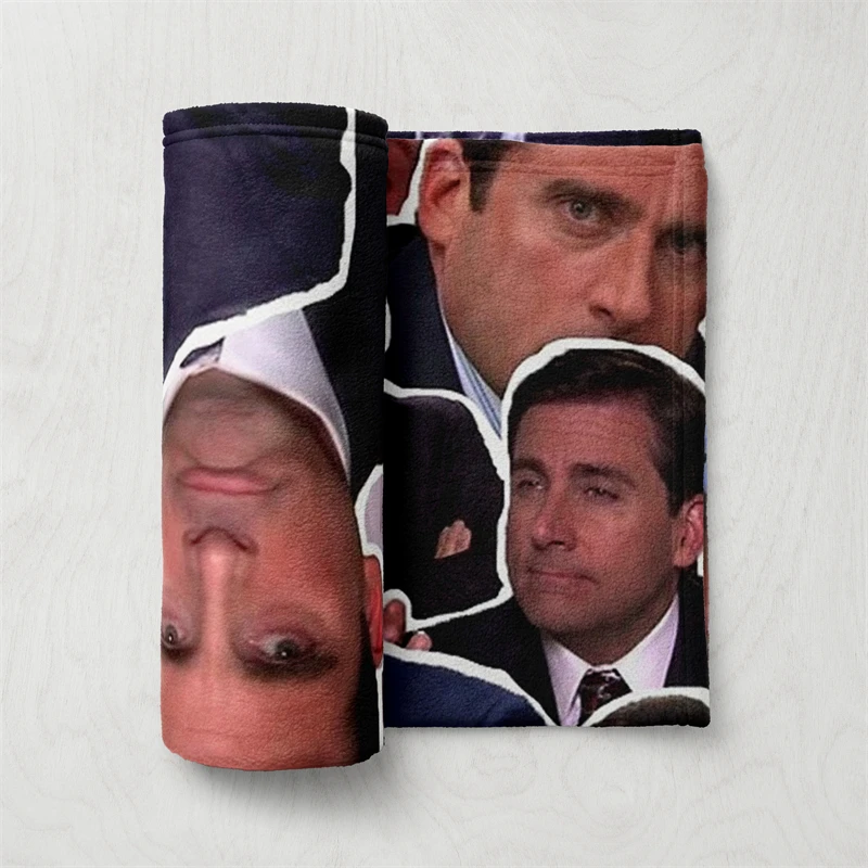 Gaslight Gatekeep Girlboss Michael Scott The Office Photo Collage Throw Blanket for Women Men Girls Boys Kids Pets Dogs Cats