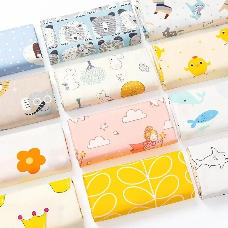 Cotton Printed Soft Fabric Children's Cartoon Pure Cotton Twill Fabric Children's Pillowcase Quilt Bedding Fabric