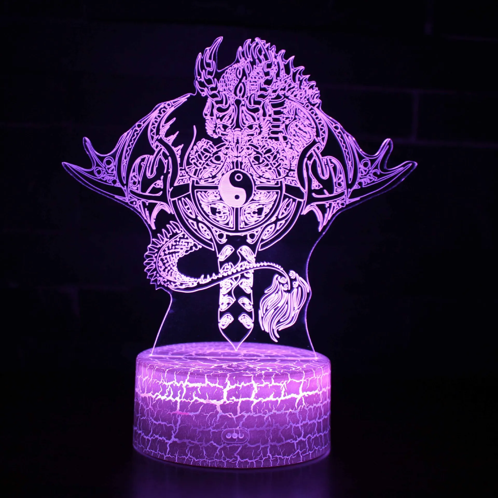 3d Bagua Totem Table Lamps For Living Room Creative Usb Plug-in Seven Color Led Touch Remote Control Working Desk Lamp