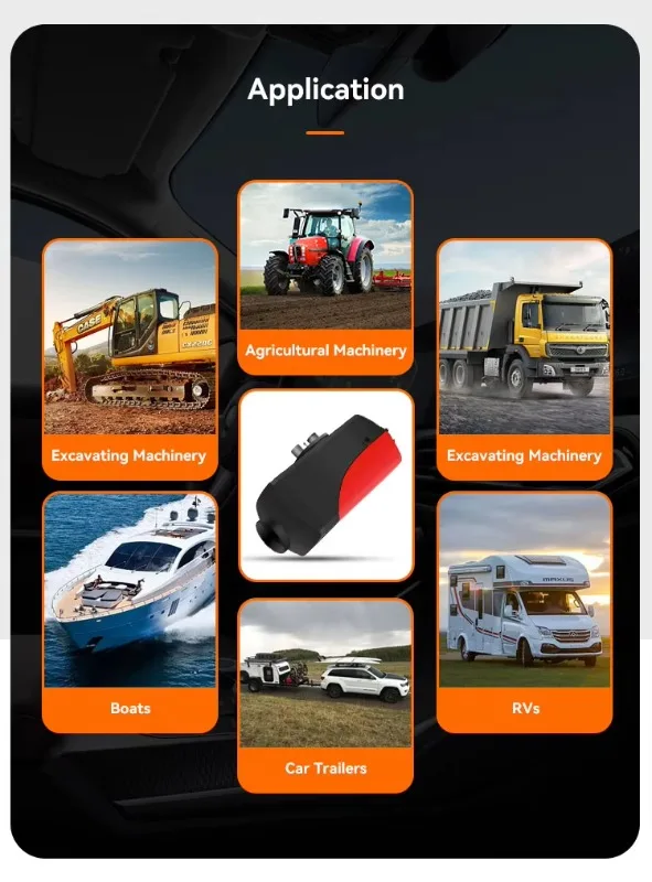 سخان ديزل ذكي يعمل بالذكاء الاصطناعي بقدرة 12 فولت/5 كيلو وات، نظام تسخين هواء لوقوف السيارات الكل في واحد مع تحكم متكيف لقارب Van RV والمساحات المتنقلة