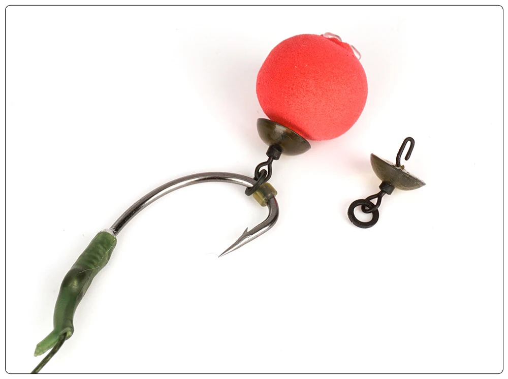 Hirisi AS009 20 Stück Karpfenangel-Schnellwechselwirbel mit Gummi-Schirmwirbeln für Ronnie Rig Terminal Tackle Zubehör – Detail 6