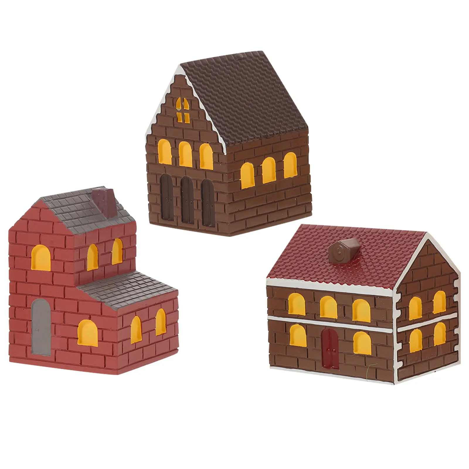 

3Pcs Miniature Resin House Japanese Style Fairy Garden Bonsai Terrarium Ornaments Accessories for Micro Scene Desktop Landscape