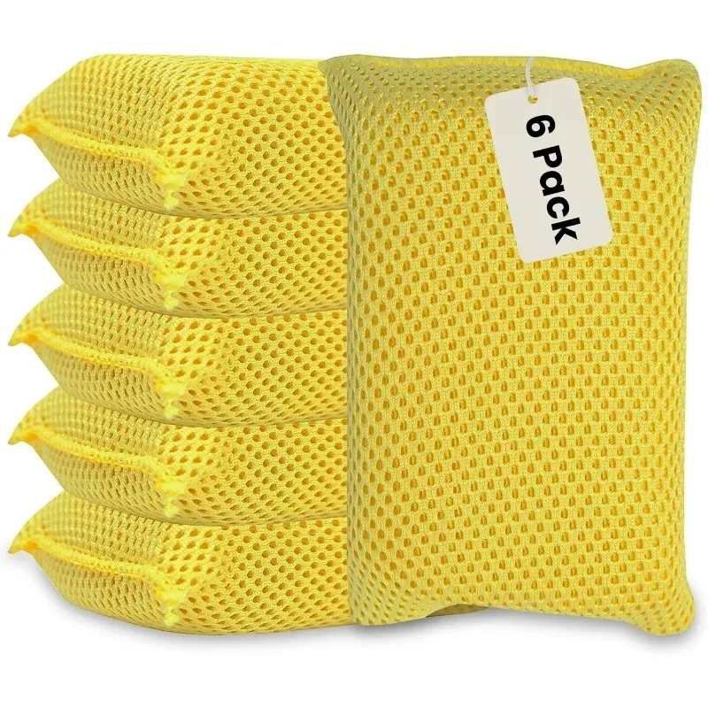 

New for Iconikal Microfiber Bug Scrubber Sponge Pad 6-Pack Car Wash Sponge, Car Cleaning Sponge Block Sponge Cloth Sponge Block