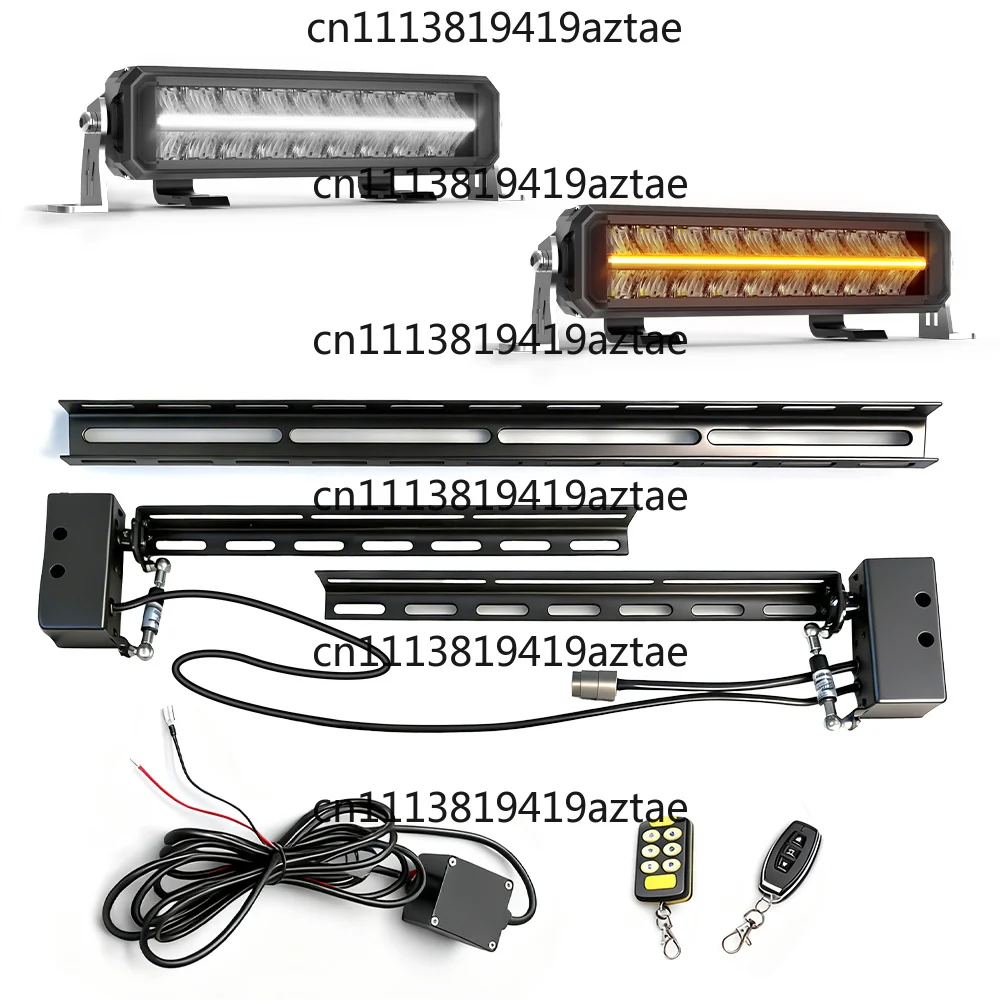 Newest Design Strong Aluminum Alloy Auto Bracket Remote Control Electric Flip Mount on Front Top for LED Light bar Spotlight