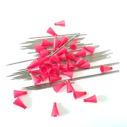 Archery 45pcs Steel 3 different sizes Needle with Red Rubber Cap O.D 2mm for Hunting .50 Caliber Blowpipe Fuel Indoor Equipment