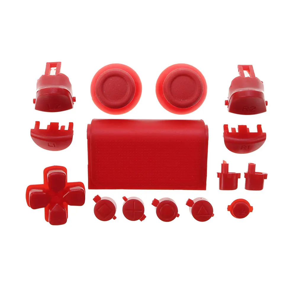 1Set untuk PS4 Pro Slim Controller JDM JDS 040 050 055 Set Lengkap Tombol Arah Kunci R1 L1 R2 L2 D-pad Joystick Kunci Arah