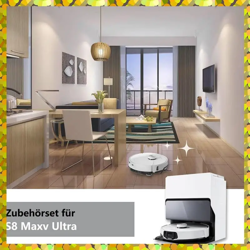 AGLH لـ Roborock S8 Maxv Ultra فرشاة جانبية رئيسية فلتر Hepa ممسحة قماش أكياس الغبار جهاز آلي لتنظيف الأتربة الملحقات