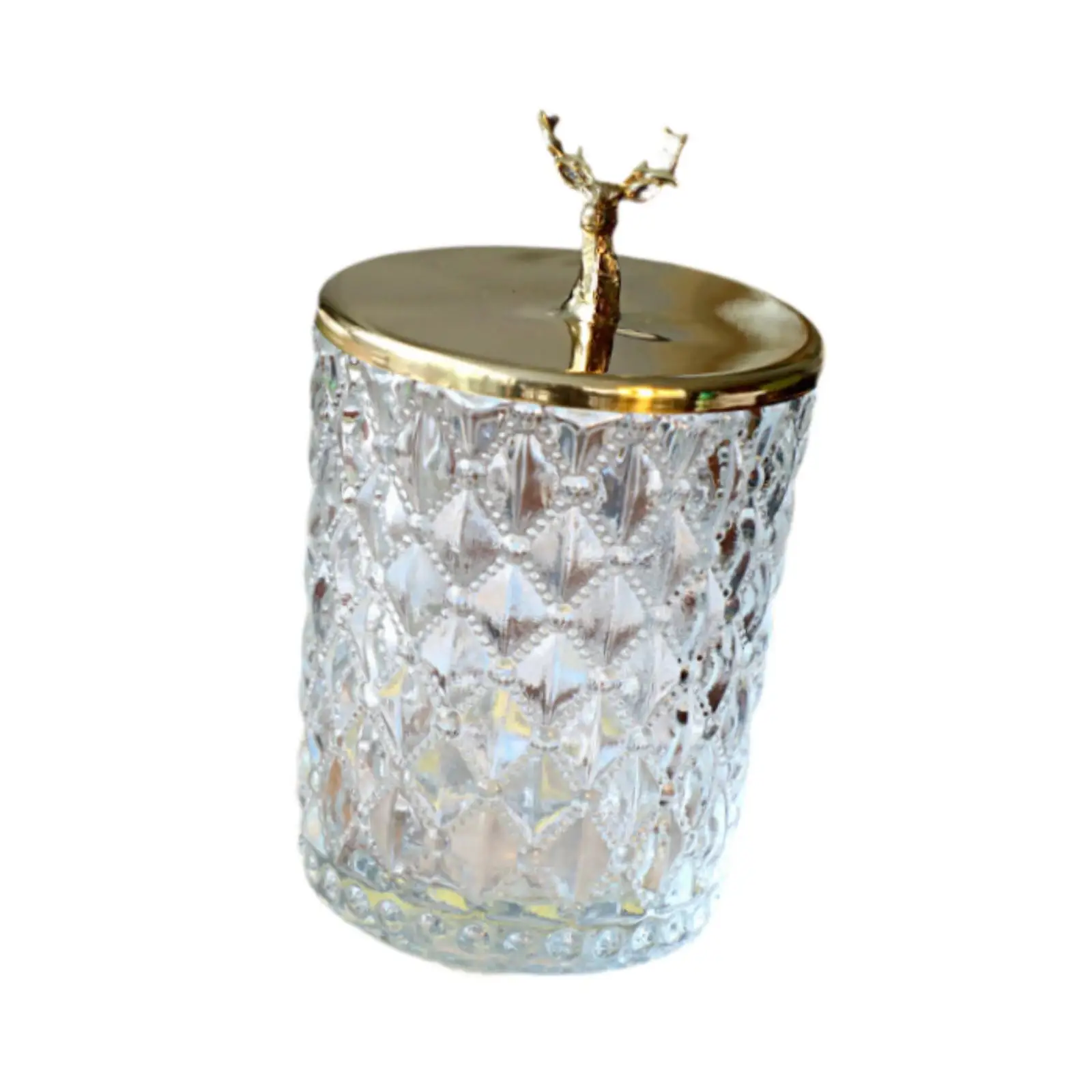Candy Jar Storage Jar Glass Unique Decorative Candy Container Toothpick Jar Candy Holder for Wedding Home Bedroom Restroom