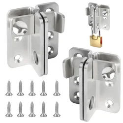 Door Hasps Stainless Steel Punching Wardrobe Security Door Gate Bolt Latch Lock Bracket Hasp Furniture Door Bolts Hardware Lock
