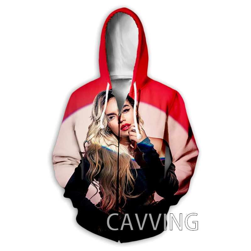 

CAVVING 3D Printed Karol G Zipper Hoodies Zip Hooded Sweatshirt Harajuku Hoodie Sweatshirt for Men/women