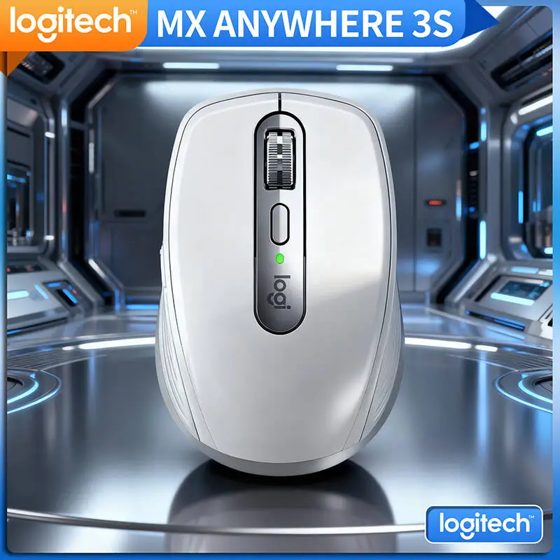 

Logitech MX Anywhere 3S Wireless Mouse 8000 DPI Silent Click Rechargeable Portable Ergonomic for Laptop Office Gaming Use