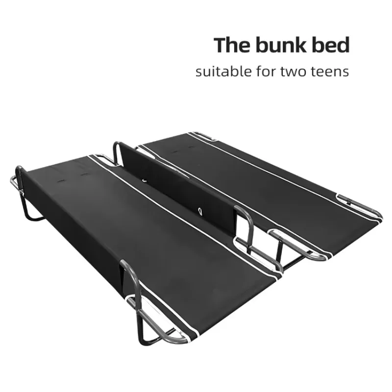Steel frame outdoor camping bed Double camping bunk bed
