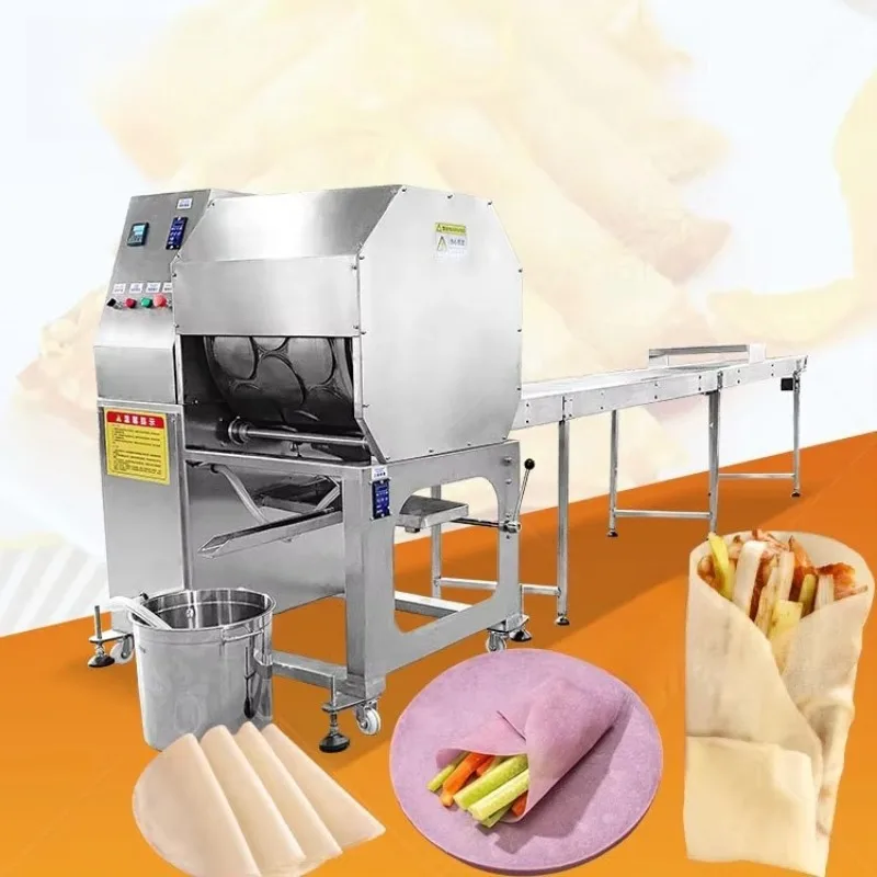 Full Automatic Injera Spring Ethiopian Food Roll Skin Forming Lumpia Wrapper Make Machine Customized