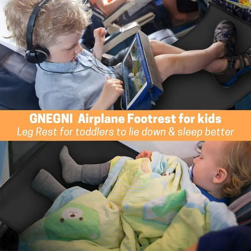 Extensor de asiento de avión, reposapiés de viaje para vuelos de avión, hamaca portátil, cama para niños, extensor de asiento de avión