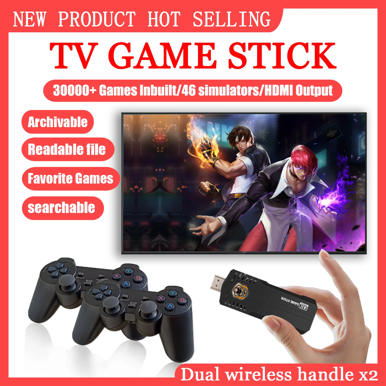 Built-in X8 dual-system home TV HDMI HD 4K single-port dual-system gaming stick m89 game console