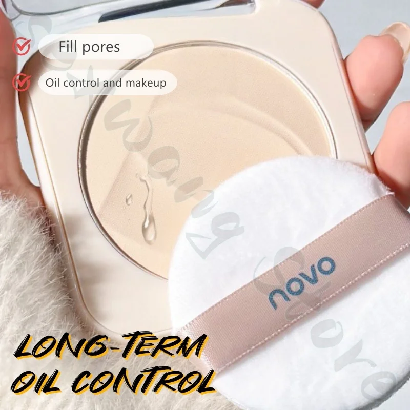 NOVO set di polveri per il trucco e il controllo dell'olio per un lungo tempo, non facile da rimuovere il trucco in polvere per pori invisibili è leggero e sottile 8,5 g