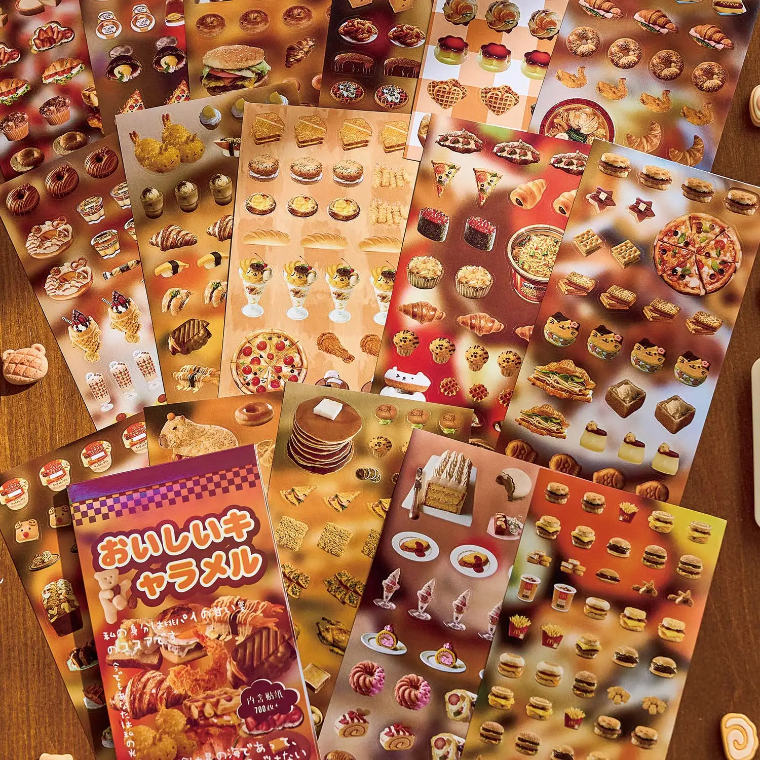 700 ملصقًا من سلسلة السجل اللذيذ، ملصقات مواد تزيين ذاتية الصنع على الطراز الياباني القديم