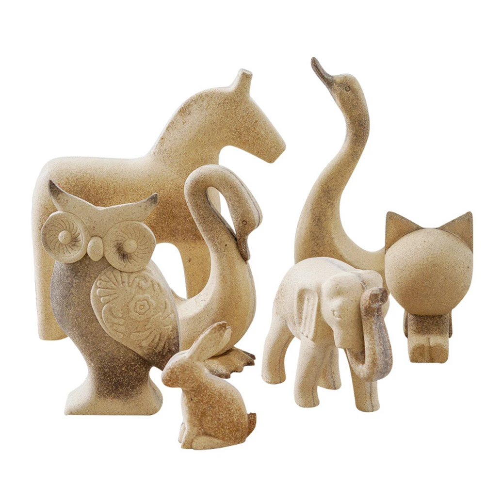 

1 Pair Diy Wooden Animal Shape Desktop Ornament Unfinished Premium Cute Design Home Decor Bedroom Living Room Gift Kids Family