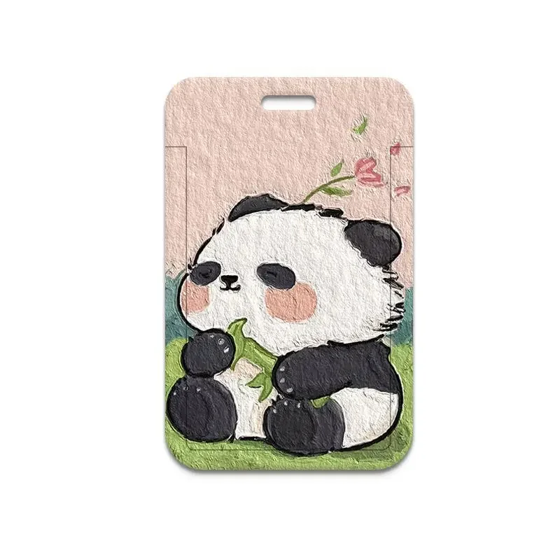 Imagem -05 - Porta-cartão de Identidade Kawaii para Crianças Panda Bonito dos Desenhos Animados Porta-cartão Kpop Idol Photocard Material de Escritório Escola e Estudante pc