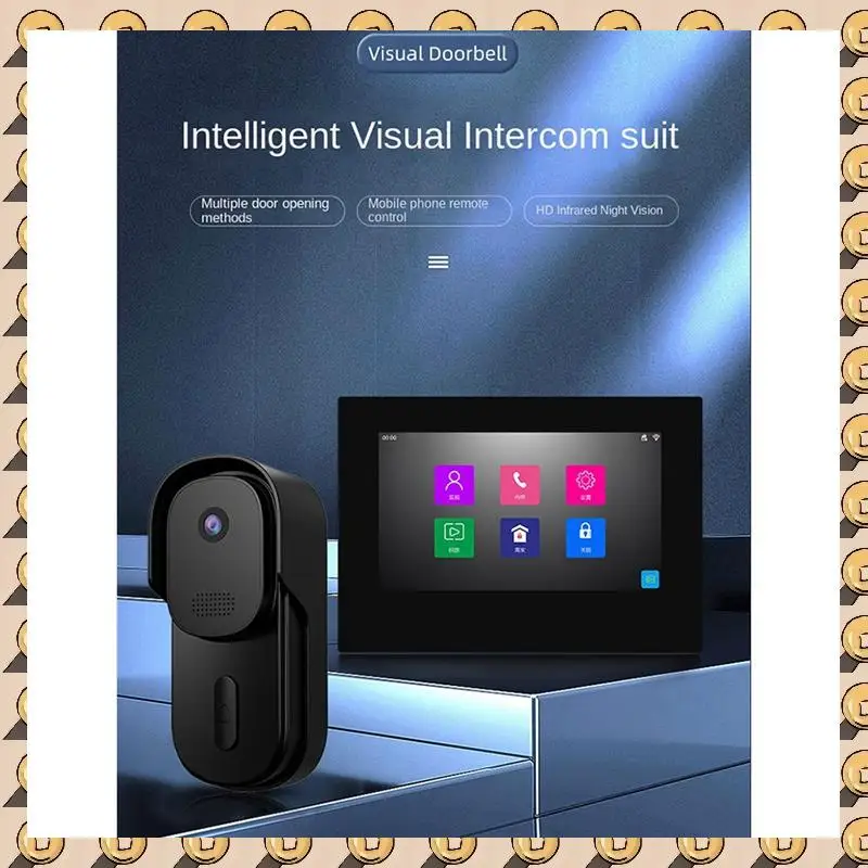 

A003 7 Inch Graffiti Wifi Visual Doorbell HD 1080P Mobile Detection Intelligent Doorbell Two Way Audio Remote Door Opening