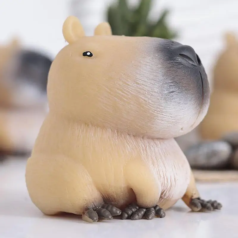 Squeeze Capybara Toy Stress Relief Animal Soft Squeeze Slow Rising Capybara Sensory Stress Relief Animal For Home Travel