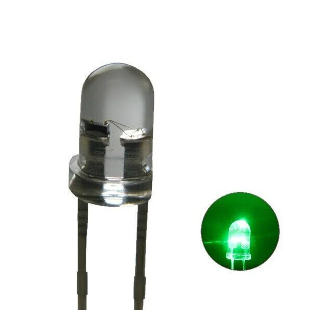 100pcs LED Lamp Beads F5mm Round Head Mist Straight Plug Multi-Color Light-Emitting Tube Led Lamp Bead Electronic Components