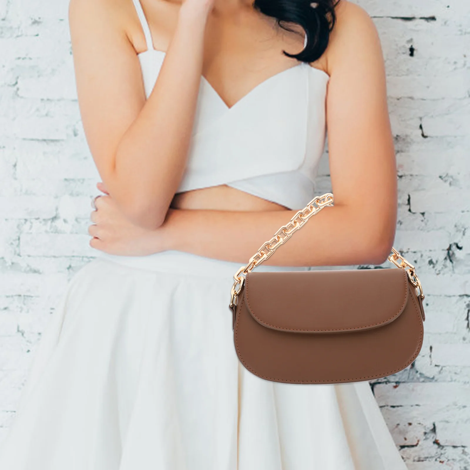 1Pcs Handtasche Kette Metall Eine Schulter Tasche Kurzen Riemen Ersatz Geldbörse Kette Dekorative Zubehör Robustes Rostfreies Design