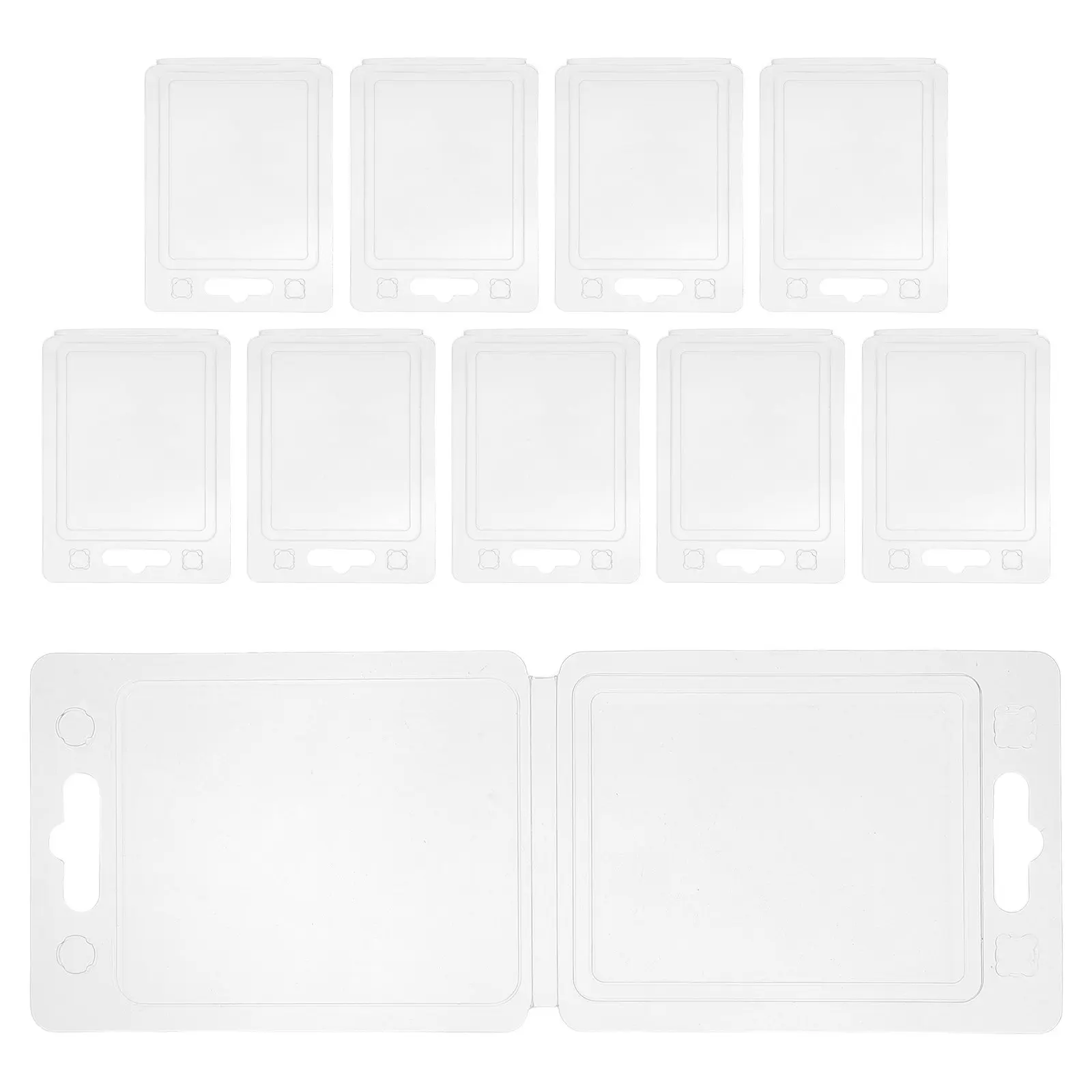 10Pcs Transparent Blister Box for Electronics Clear Plastic Enclosure with Soft Lining Easy Open Reusable Display Case Small