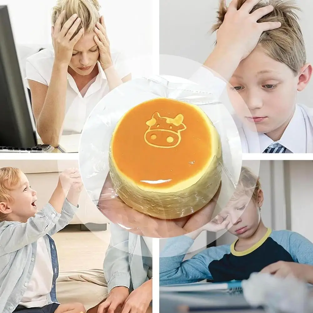 Cute Slow Rebound Cheese Cake Squeeze Toy For Anxiety Relief_voghion.com
