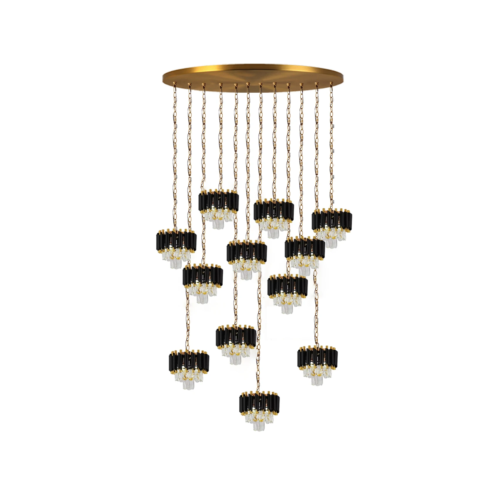

Home Deco Replaceable E14 Dimmable Crystal Black Chandelier Lighting Fixture Lustre Suspension Luminaire Lampen For Living Room