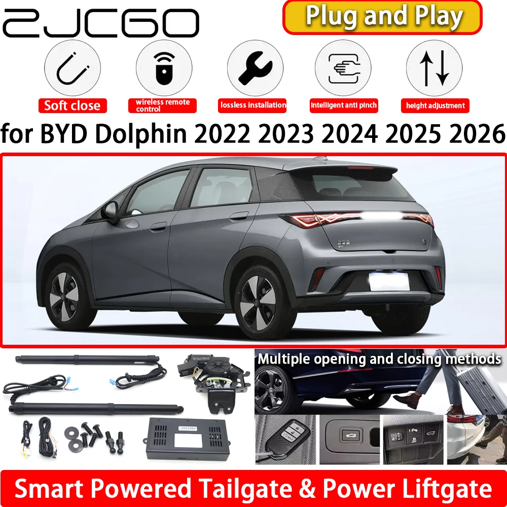 ZJCGO for BYD Dolphin 2022 2023 2024 2025 2026 OEM Automatic Electric Powered Tailgate Power Liftgate Tail Gate Lift Kit System