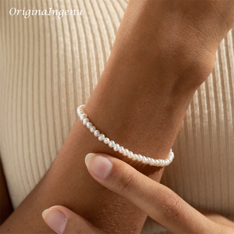 Handmade Natural Pearls Bracelet 14K Gold Filled Pearl Bracelet  Custom Lenght Jewelry Boho Bracelets Vintage Boho Women Jewelry
