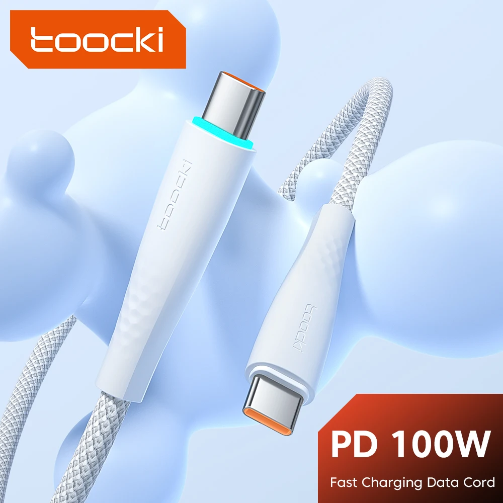 Toocki USB Type C To USB C Cable 100W/60W Fast Charging PD Type-C Charger Data Cord For Samsung Xiaomi Huawei Macbook Cavo USB-C