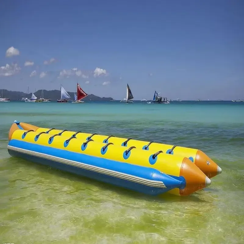 for Inflatable Banana Boat 8 Person Beach Surfing Water Toy for Summer Ocean Lake Party Games Floating Ride on Wave