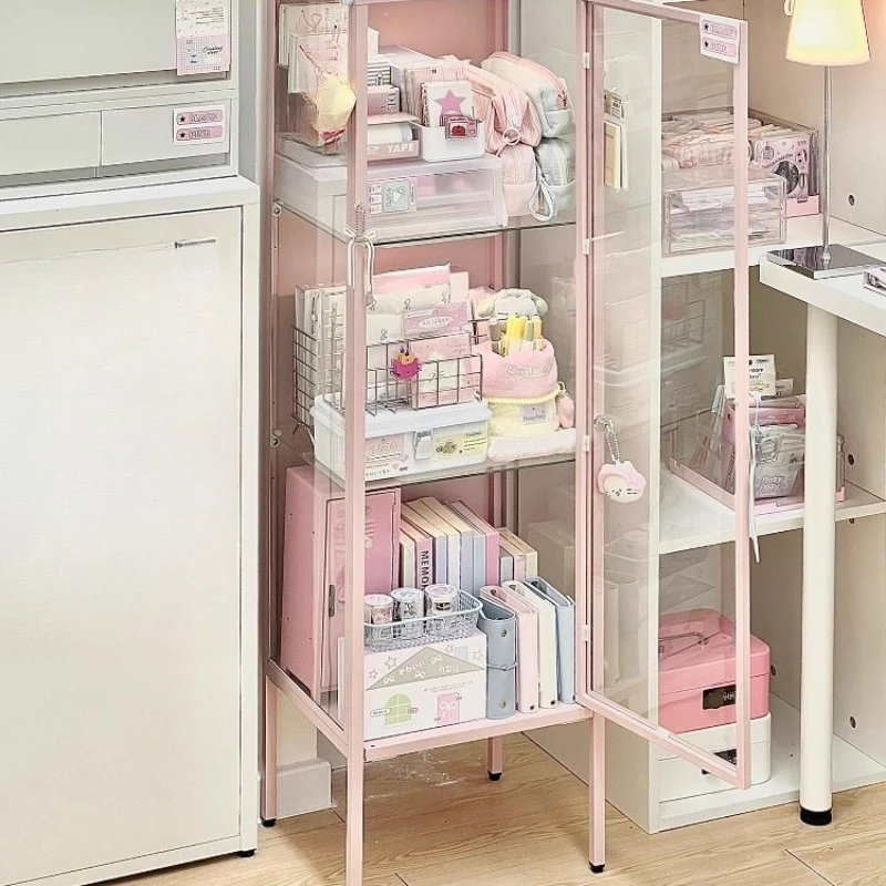 Dopamin-Aufbewahrungsschrank, Eisenglas, offene Tür, schmales kleines Wohnzimmer, Schlafzimmer, Schreibtisch, Spalt, Aufbewahrun