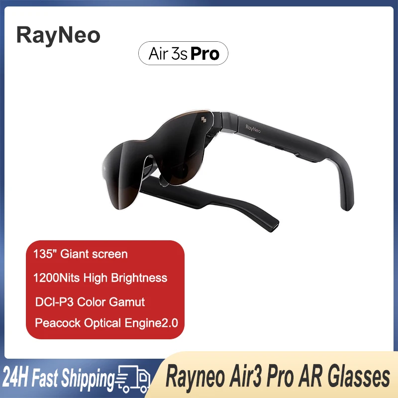 

TCL Rayneo Air 3S Pro Smart AR Glasses 3D Suround 135" Giant Screen Pocket TV Private Cinema For Mobile Phone PS5 Xbox PC Gaming